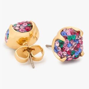 NWT Kate Spade Pop Of Joy Studs Multicolor Crystal Stud Earrings